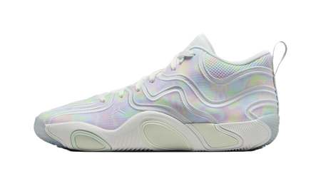 Jordan Tatum 3 Slip Resistant Abrasion Resistant Mid top Basketball Shoes Mens White Pink  vjsneaker.com