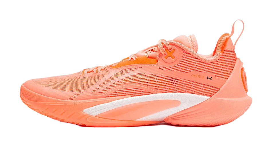 LiNing Speed 10 Abrasion Resistant Breathable Low top Basketball Shoes Mens Neon Orange  VJSNEAKER