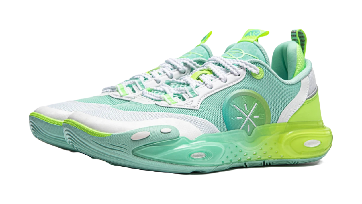 Li Ning YOUNG All City 12 Low top Childrens Basketball Shoes White Turquoise  VJSNEAKER