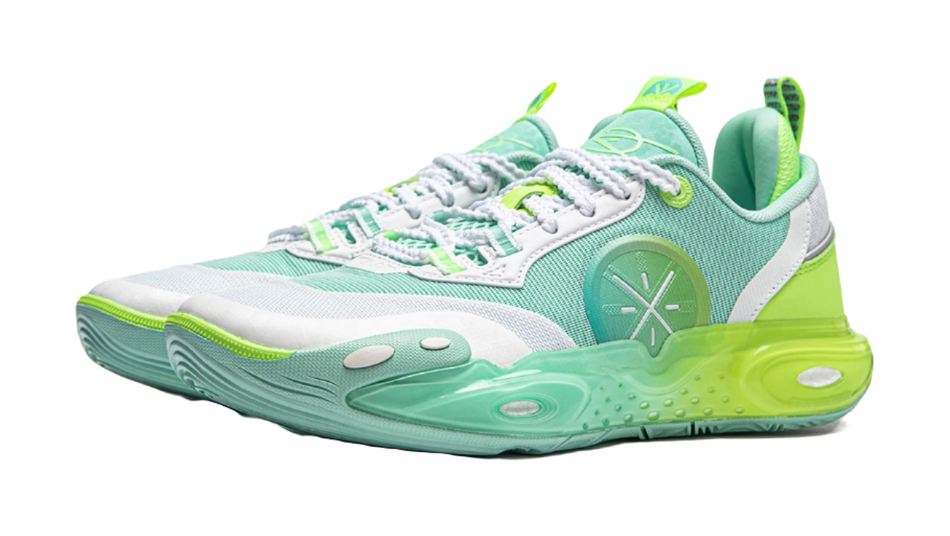 Li Ning YOUNG All City 12 Low top Childrens Basketball Shoes White Turquoise  VJSNEAKER