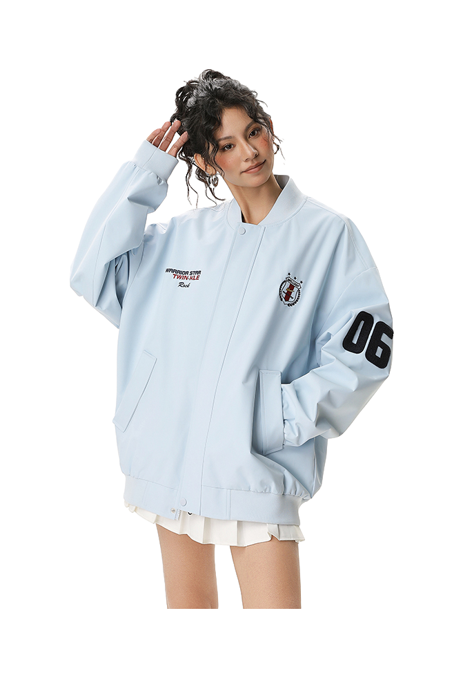 Warrior Revival Tide Cloud Sail Series Autumn and Winter Versatile Digital Loose Casual Plus Cotton Thick Long Sleeve Cotton Jacket Cotton Coat Baseball Jacket Unisex  vjsneaker.com