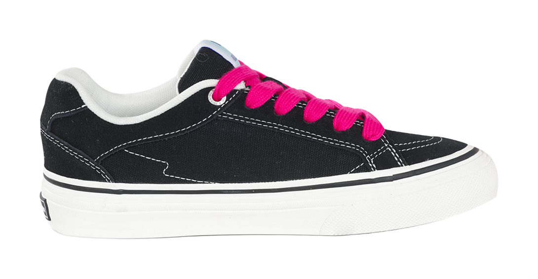 Ollieskate Black Classic Panda Tri-Color Lace Skateboard Shoes - Low-Top, Lightweight & Durable Unisex 