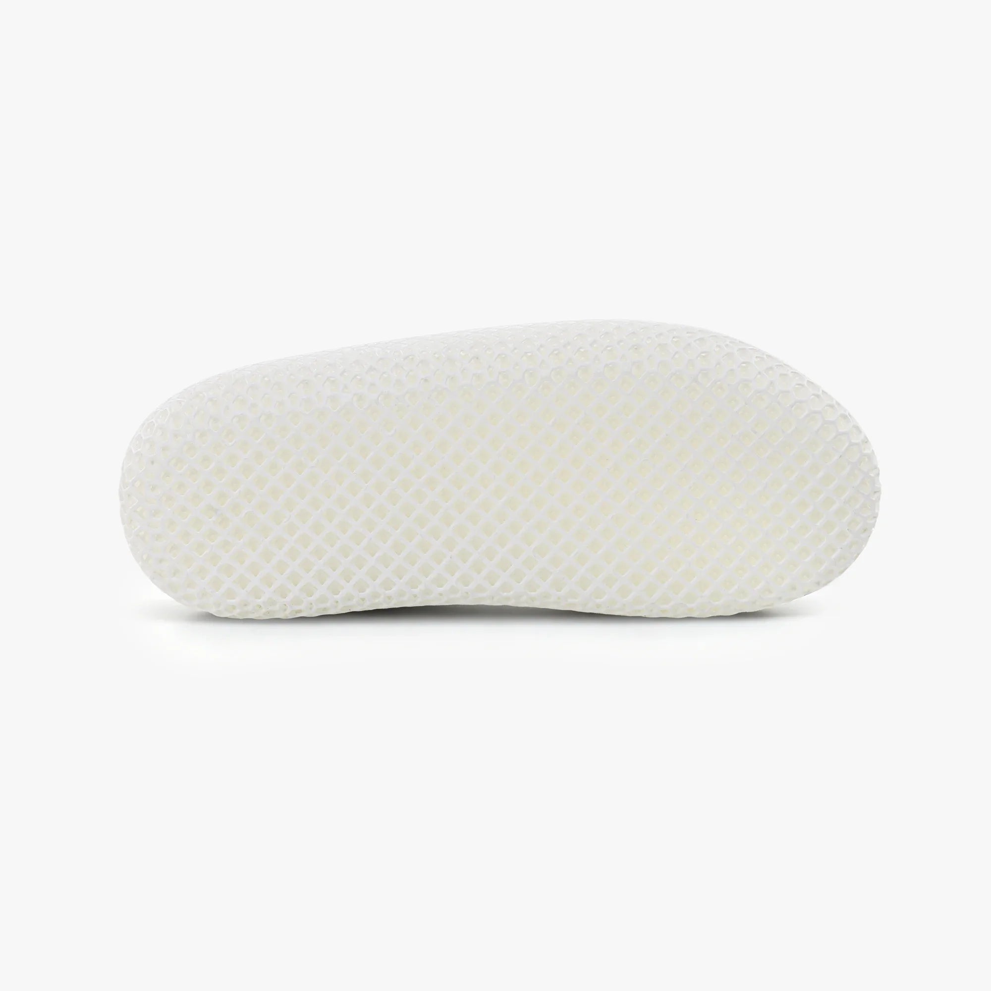 AeroCloud 3D printed slippers, white, rounded toe slip-on