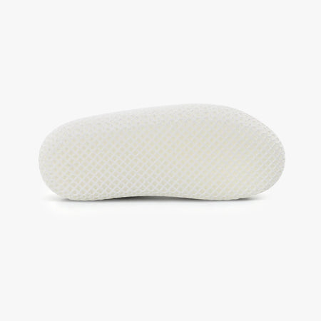AeroCloud 3D printed slippers, white, rounded toe slip-on