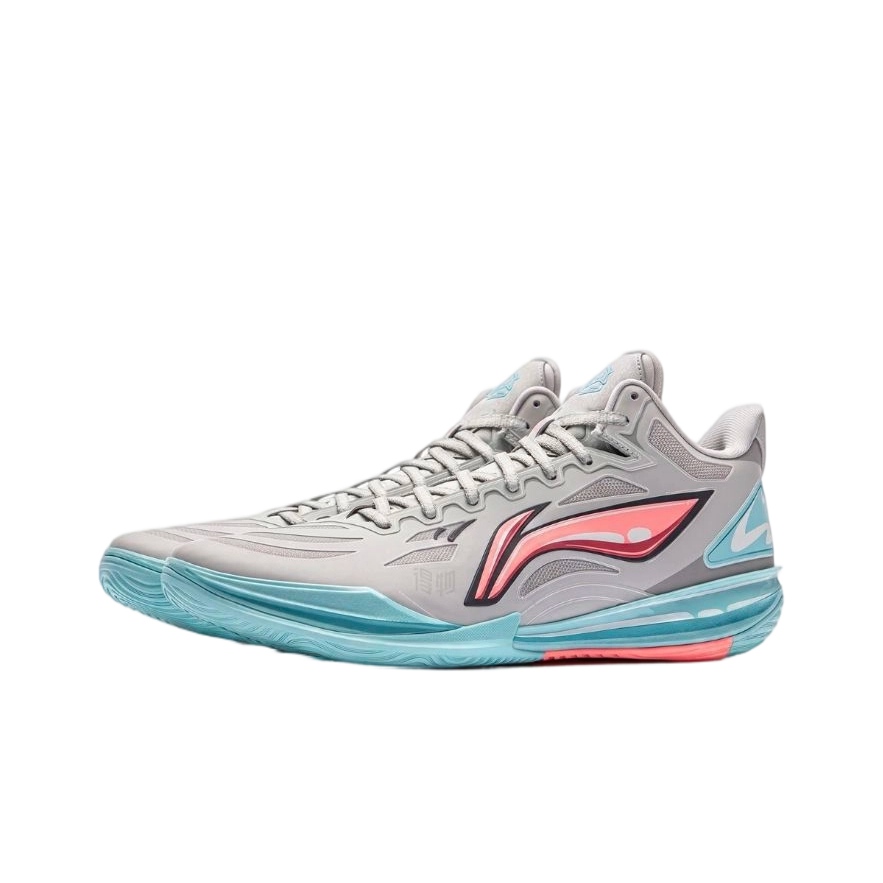 Li-Ning Liren 7 "Manuscript" ABAW043-16 - Low Basketball Shoe Unisex Grey Blue