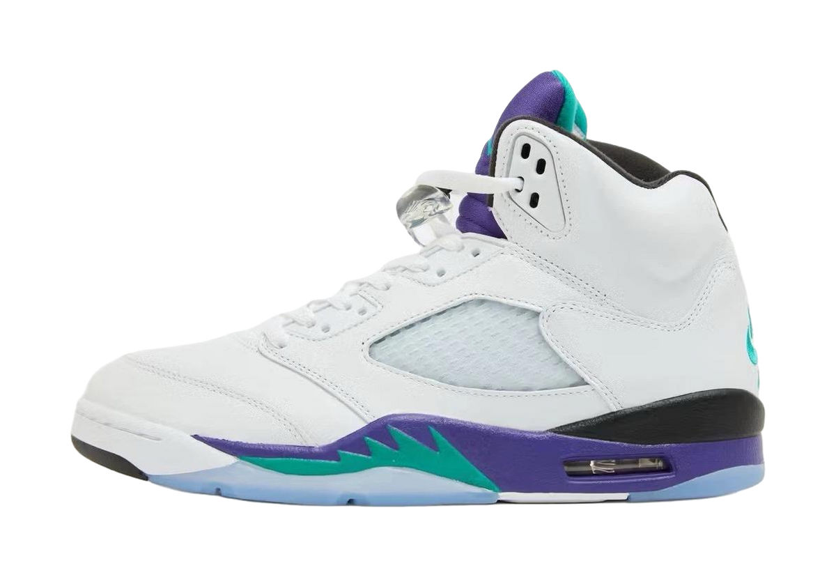Jordan Air Jordan 5 Slip Resistant Abrasion Resistant Low top Childrens Basketball Shoes White Unisex  vjsneaker.com