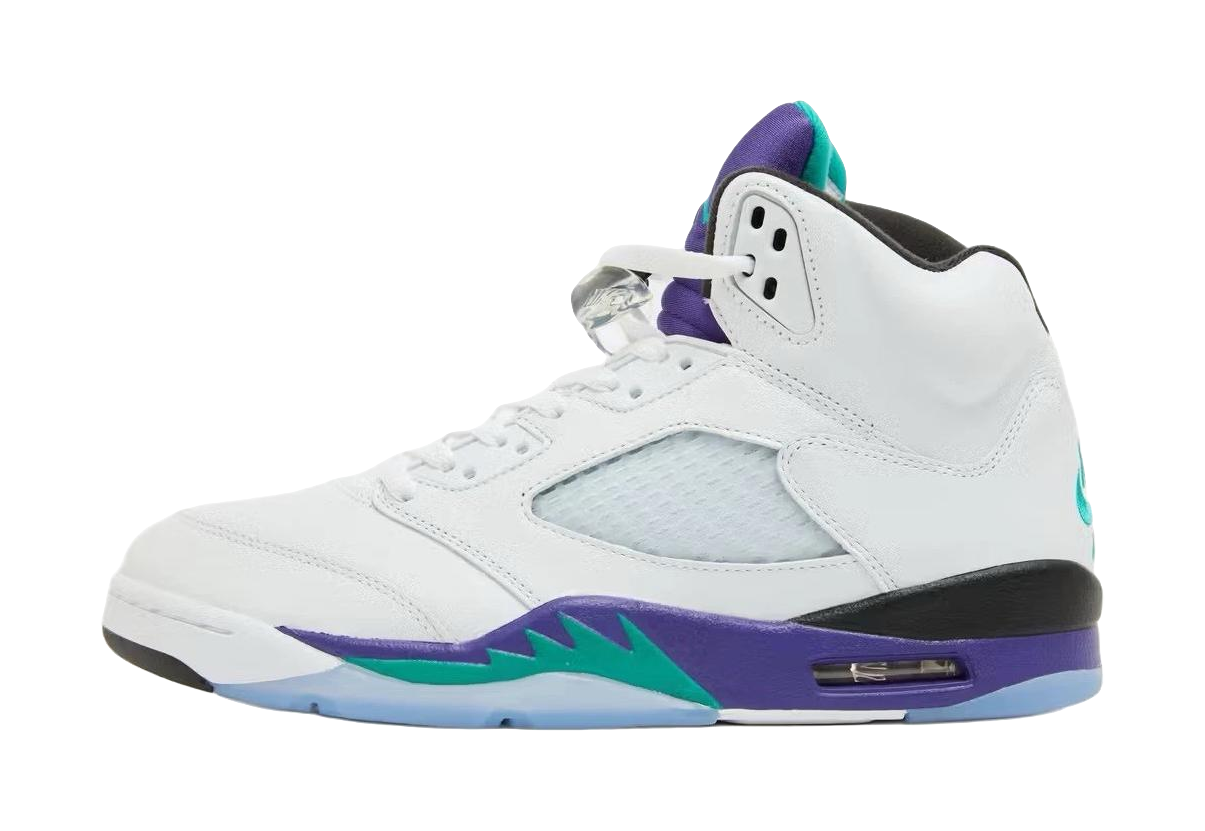 Jordan Air Jordan 5 Slip Resistant Abrasion Resistant Low top Childrens Basketball Shoes White Unisex  vjsneaker.com