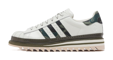 Superstar Clot x Bape x Superstar Adidas Originals Off White Olive Cargo  vjsneaker.com