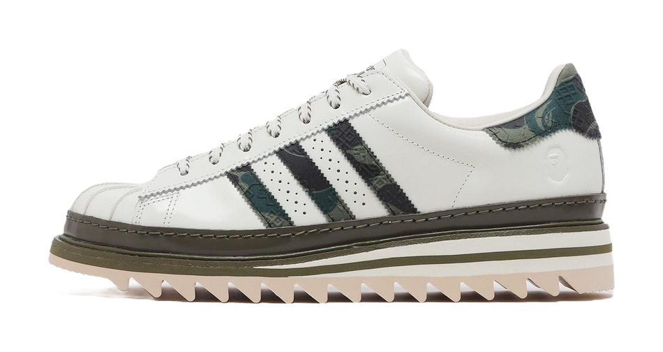 Superstar Clot x Bape x Superstar Adidas Originals Off White Olive Cargo