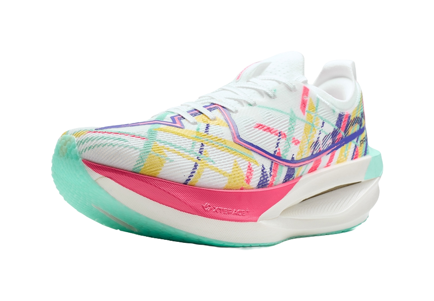 XTEP 160X 7.0 PRO "Tidal Flow" 974119110068-1 - Marathon Racing Shoe Unisex White Blue Pink