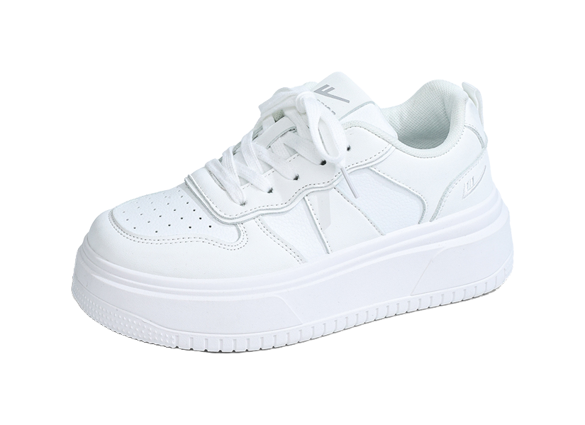 Warrior White Sneakers Height Increasing Low top Skateboard Shoes Women's 