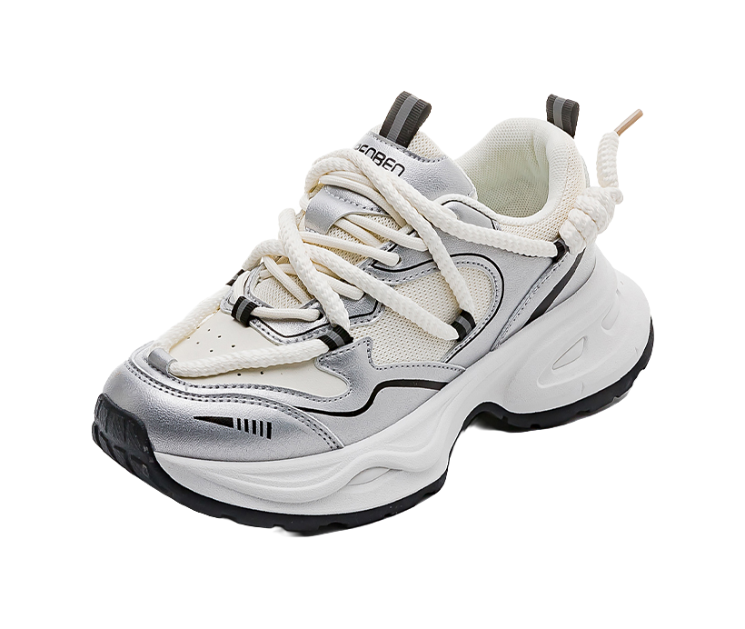 RENBEN Abrasion Resistant Breathable Coverage Balance Height Increasing Low top Chunky Sneakers Unisex 