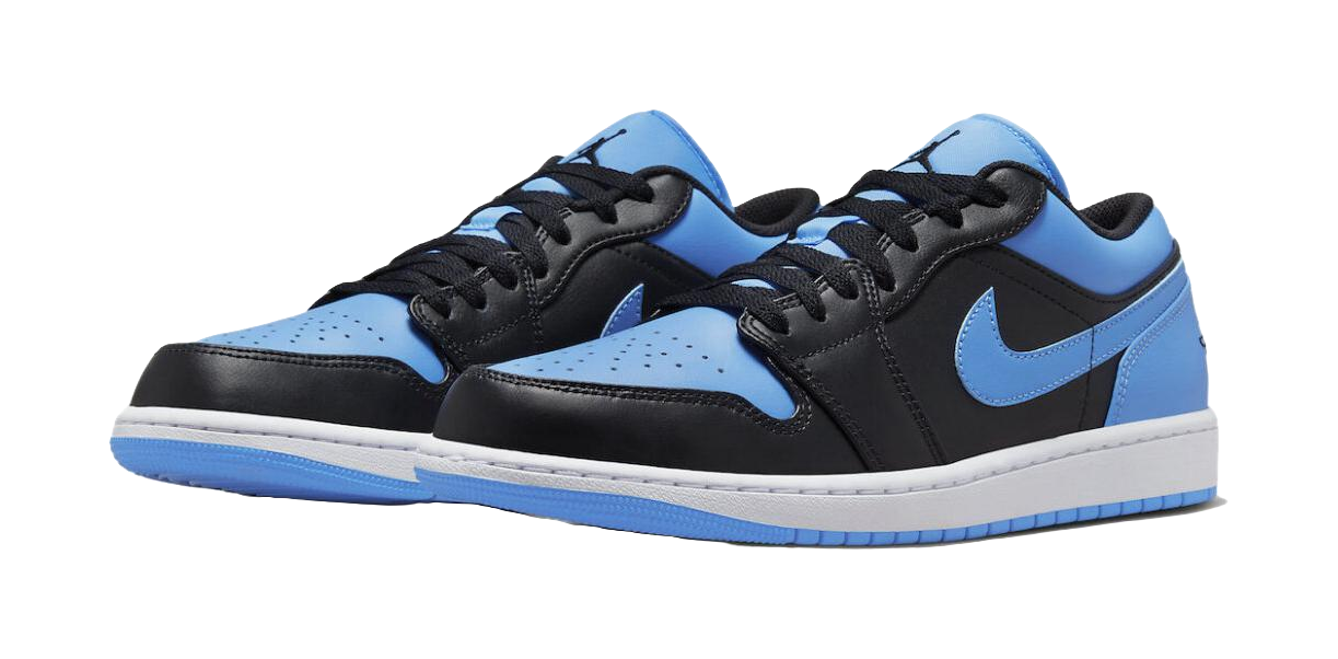 Jordan 1 Low Black University Blue  vjsneaker.com