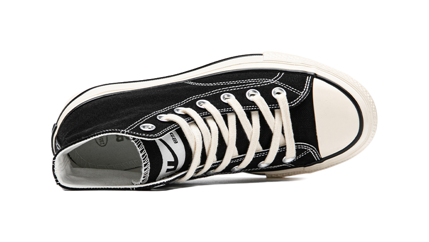 WARRIOR Cloud Sail Series Canvas Shoes Unisex High top Black 