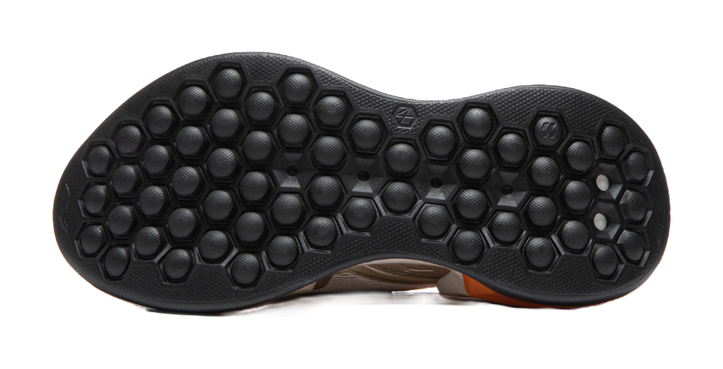 Black rubber outsole with round traction nubs on Li-Ning Shadow running shoe