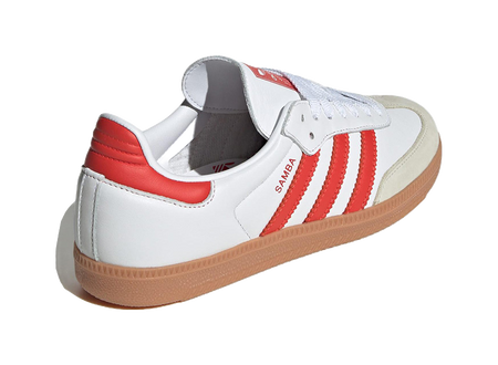 Adidas Samba OG White Solar Red Gum Womens  vjsneaker.com