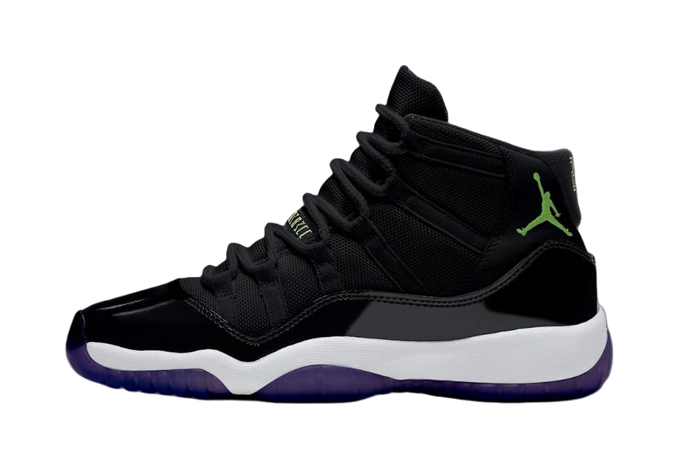 Jordan Air Jordan 11 Slip Resistant Abrasion Resistant High top Childrens Basketball Shoes Black Unisex  VJSNEAKER