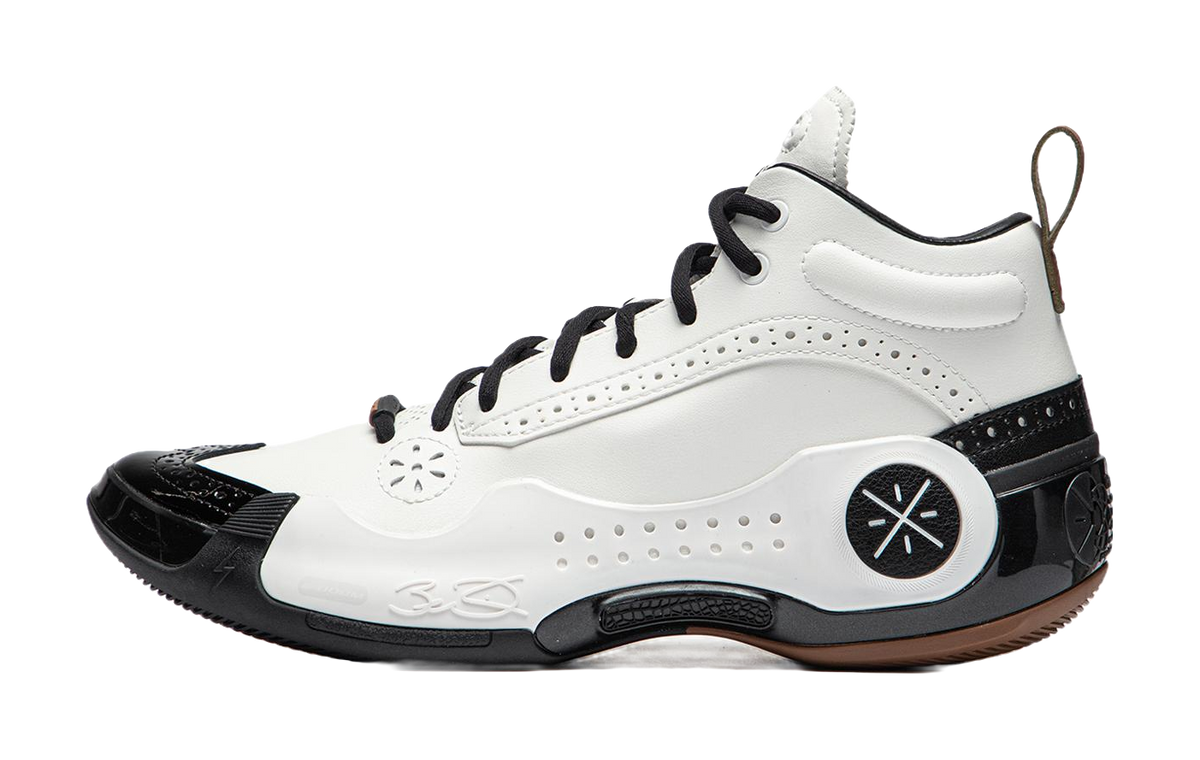 LiNing WOW 10 Gentleman Mid top Basketball Shoes Mens Black White  VJSNEAKER