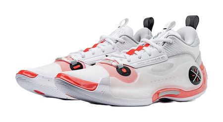 Li Ning Way Of Wade 10 Low Cushioning, Wear Resistant Low top Basketball Shoes Mens White Red  vjsneaker.com