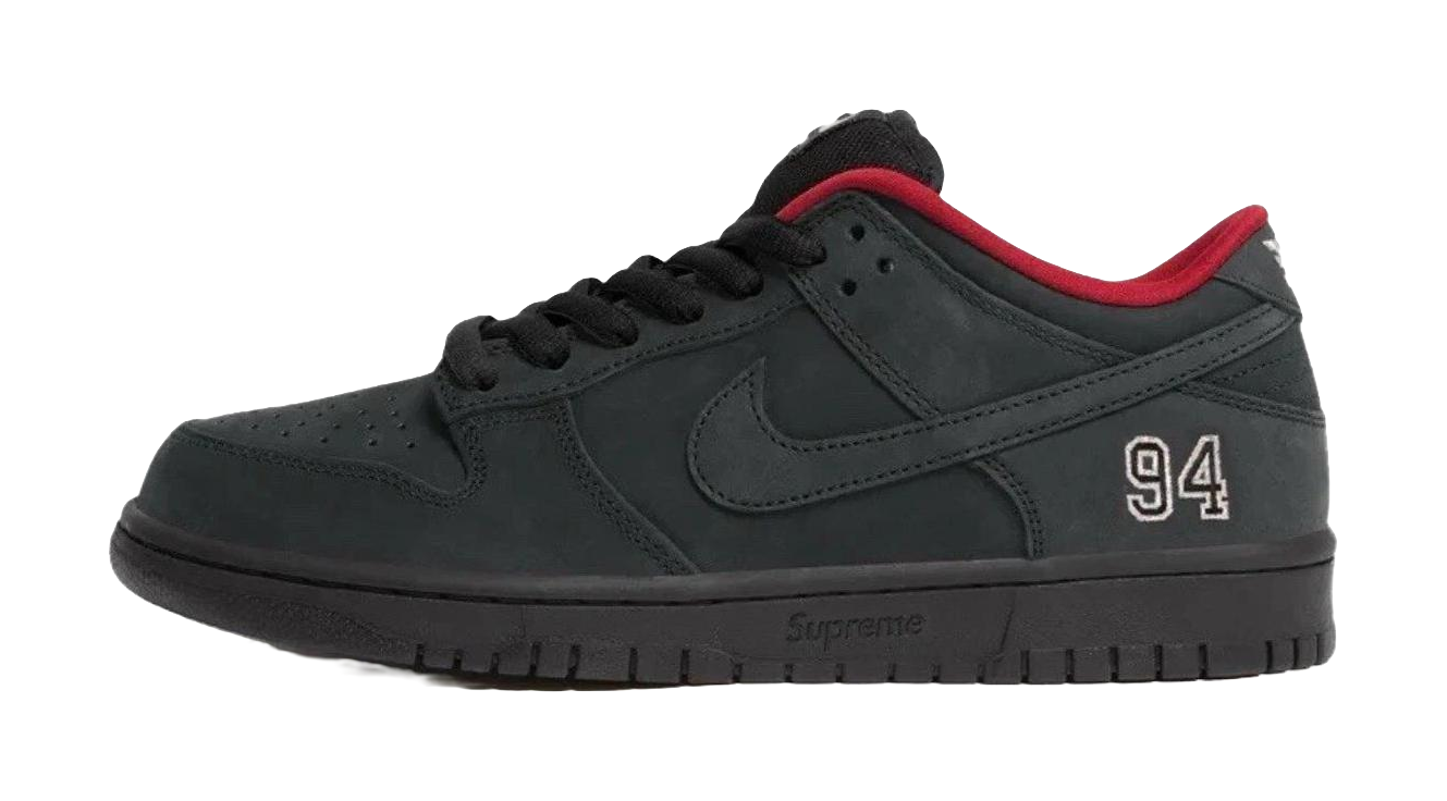 Nike Sb Dunk Low Supreme 94 Black  vjsneaker.com