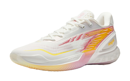 Anta Low top Basketball Shoes Mens White Pink Yellow  vjsneaker.com