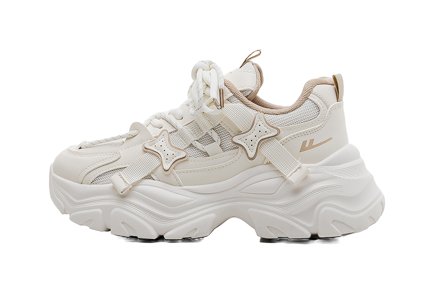 Warrior Cushioning, Abrasion Resistant, Breathable, Lightweight Low top Chunky Sneakers Women's 