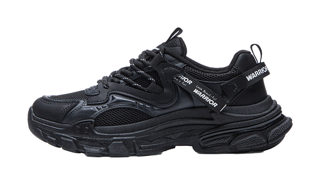 Warrior Cushioned Wear-Resistant Lightweight Slip-Resistant Low-Top Chunky Sneakers Women's Beige Pink 