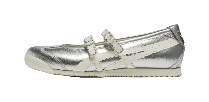 Asics Onitsuka Tiger Mexico 66 Tgrs Silver Cream Womens  VJSNEAKER