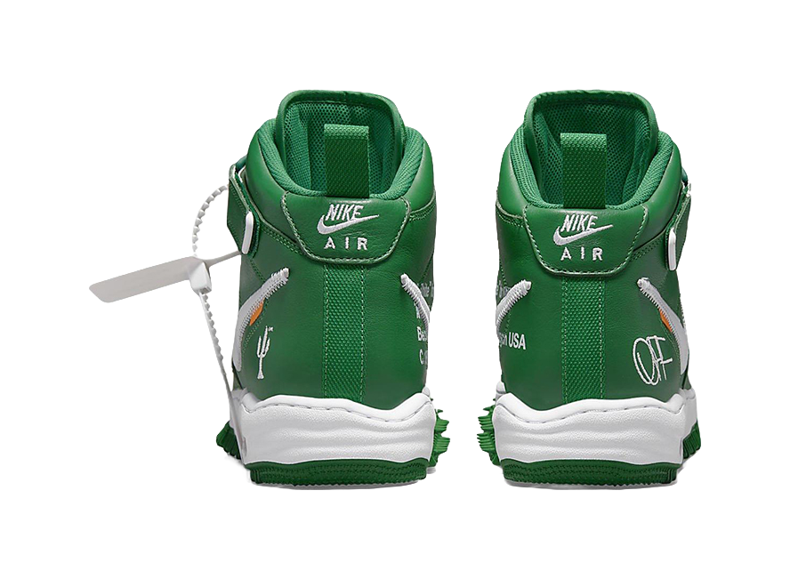 Nike X Off White Air Force 1 Mid Sp Leather Pine Green  vjsneaker.com