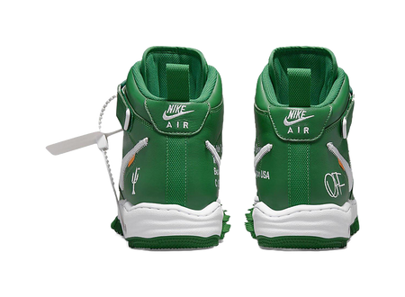 Nike X Off White Air Force 1 Mid Sp Leather Pine Green  vjsneaker.com