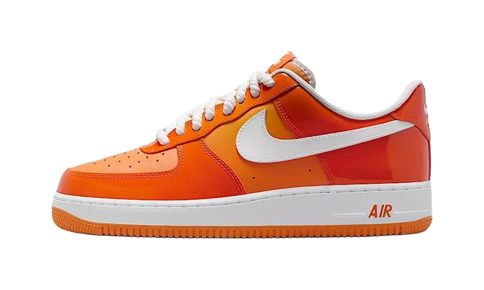 Nike Air Force 1 Low 07 Orange White Patent  vjsneaker.com