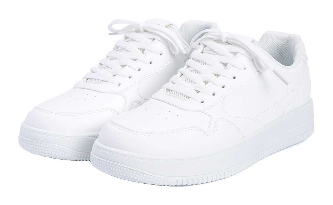 HUANQIU Coverage Slip Resistant Lightweight Height Increasing Low top Skateboard Shoes Men's White 