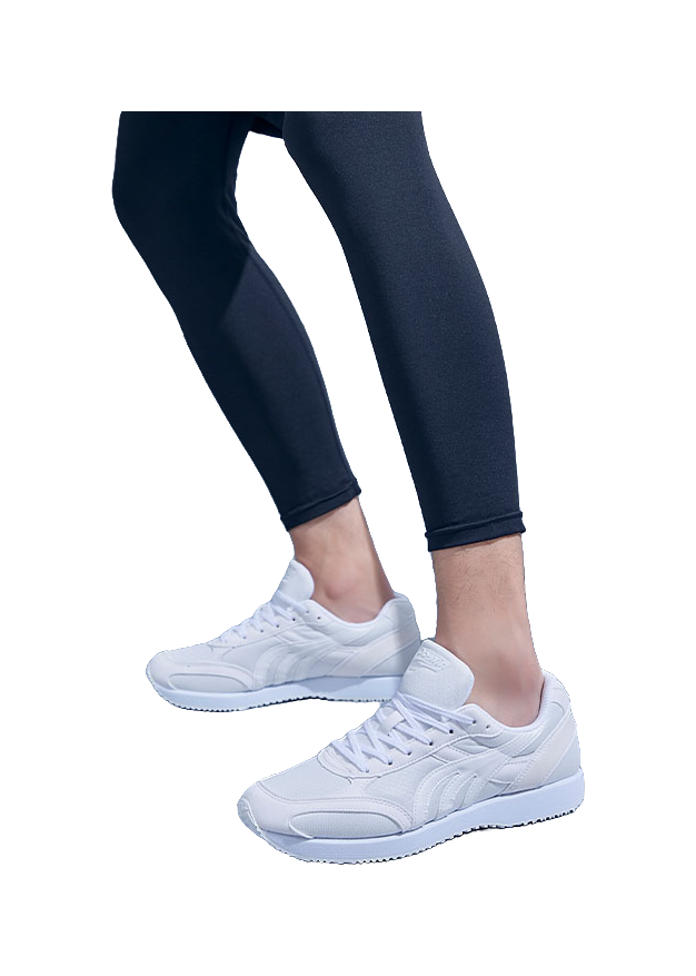 DO WIN Shock Absorbers Slip Resistant Abrasion Resistant Breathable Low top Running Shoes Unisex White 