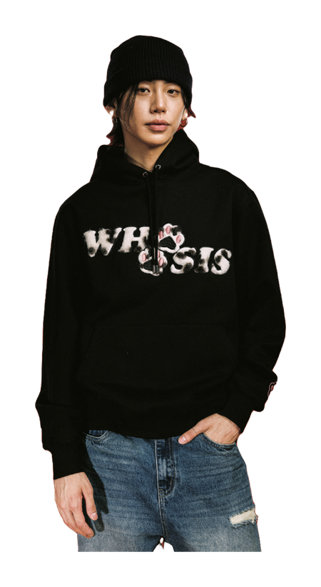 WHOOSIS Plush Cat Claw Patch Cute Fury Casual Plus Plush Loose Versatile Hoodie Hoodie Hoodie Hoodie Unisex  vjsneaker.com