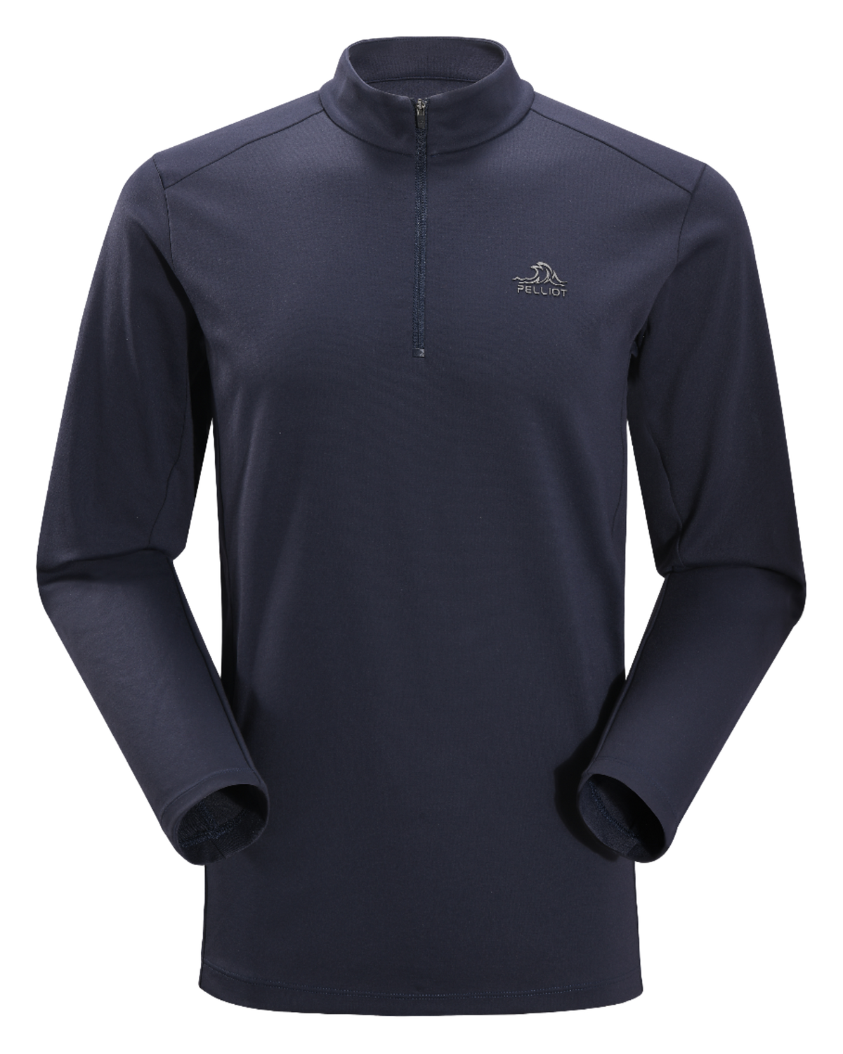 Boxi and PELLIOT outdoor long sleeved Polygiene antibacterial sports elastic top, casual, comfortable, skin friendly, warm, semi high neck sweatshirt, base T-shirt for men  vjsneaker.com