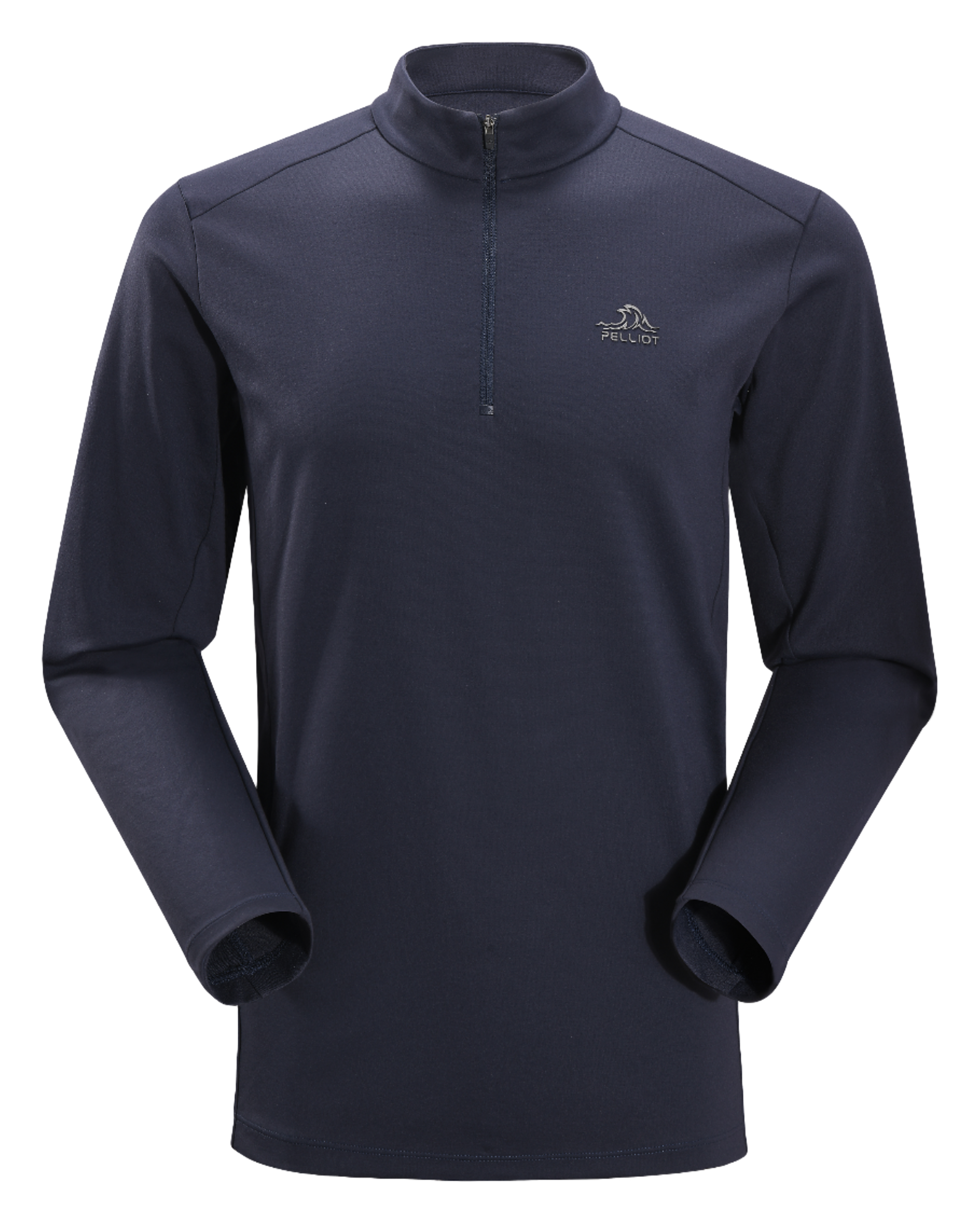 Boxi and PELLIOT outdoor long sleeved Polygiene antibacterial sports elastic top, casual, comfortable, skin friendly, warm, semi high neck sweatshirt, base T-shirt for men  vjsneaker.com