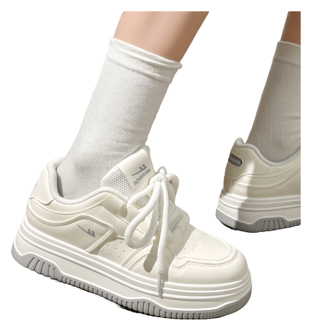 Warrior Slip Resistant, Abrasion Resistant, Breathable Low top Skateboard Shoes Women's White 