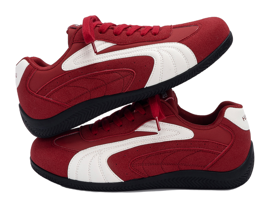 HUANQIU Lightweight Coverage Low top German Army Trainers Men's Red 