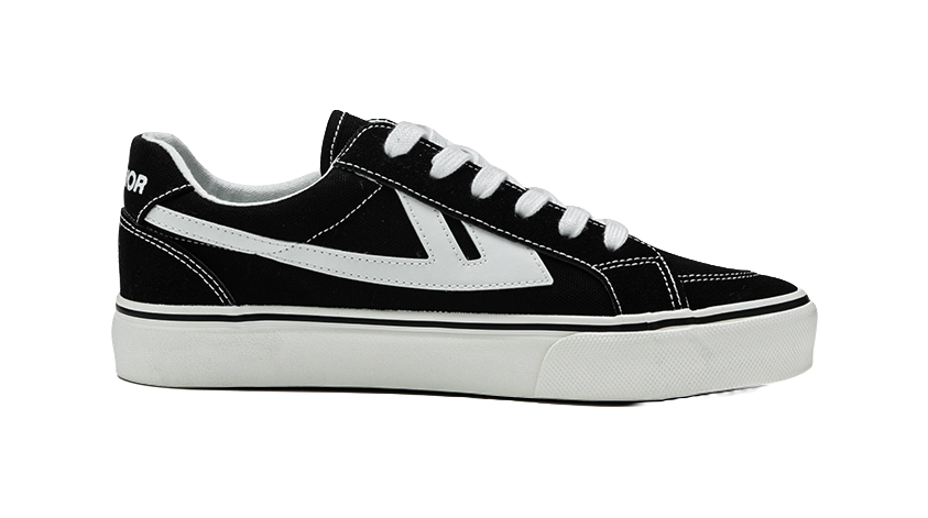 Warrior Slip Resistant, Abrasion Resistant, Lightweight Low top Canvas Shoes Unisex Black White 