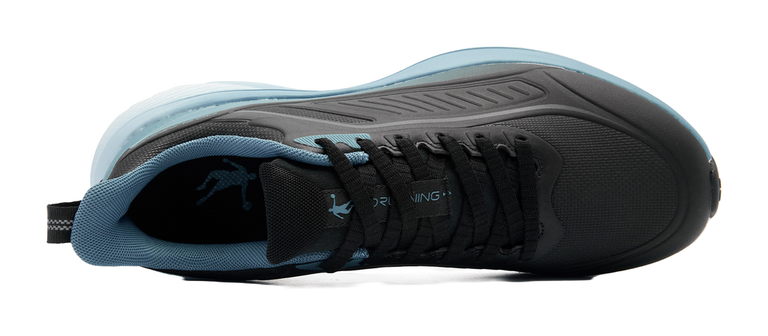 QIAODAN Rainwing 4.0 Running Shoes Men's Low top Black/Cloud Gray Blue 