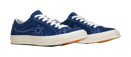 One Star Golf Le Fleur x One Star Converse Ox Mono Blue  vjsneaker.com