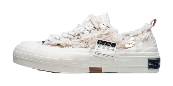 VESSEL Swan Heart Low top Canvas Shoes Unisex White Gold 