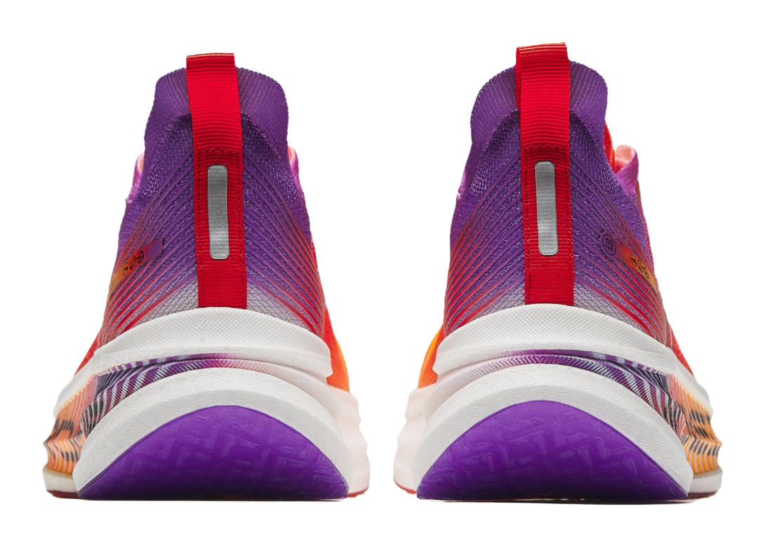 ANTA Running Shoes Men's Low top Electric Glow Golden Orange/Flame Orange Red/Half Summer Purple 