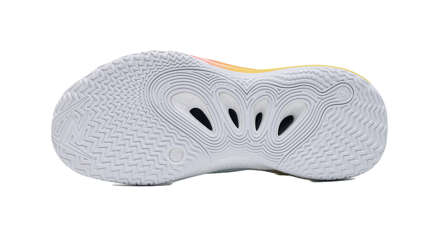 Rigorer Reeves second-generation AR2 ice cream is comfortable, versatile, trendy, anti slip, shock-absorbing, wear-resistant, low top basketball shoe powder, white and yellow children's style  VJSNEAKER