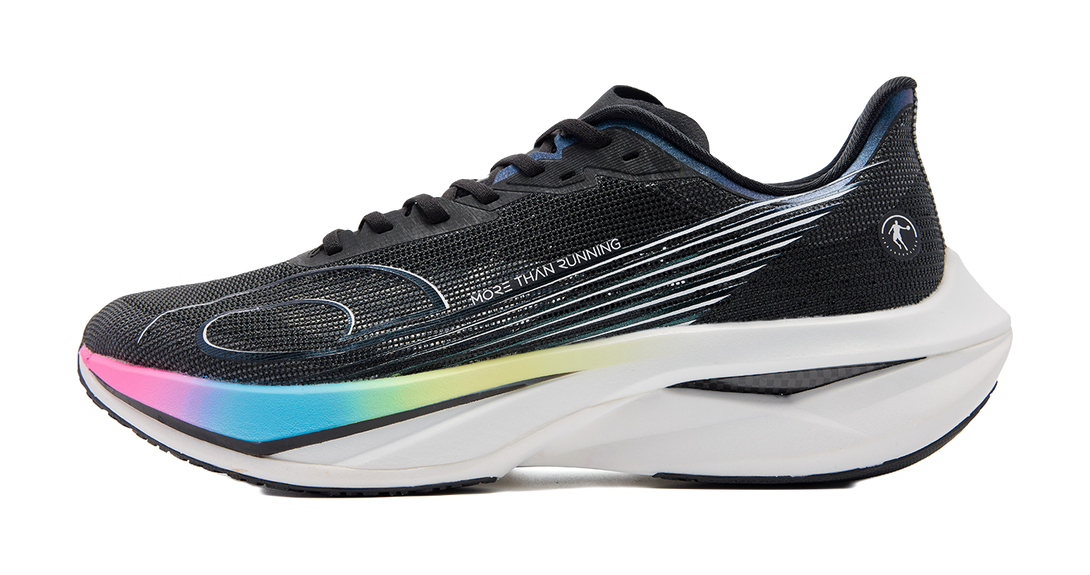 QIAODAN Swift 3PRO Cushioned Slip Resistant Abrasion Resistant Low Top Casual Training Running Shoes Men's Black White 