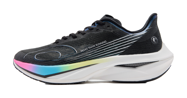 QIAODAN Swift 3PRO Cushioned Slip Resistant Abrasion Resistant Low Top Casual Training Running Shoes Men's Black White 