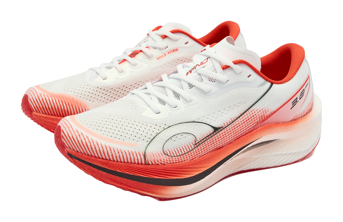 QIAODAN Strong Wind 3.0 PRO Running Shoes Men's Low top White Red 