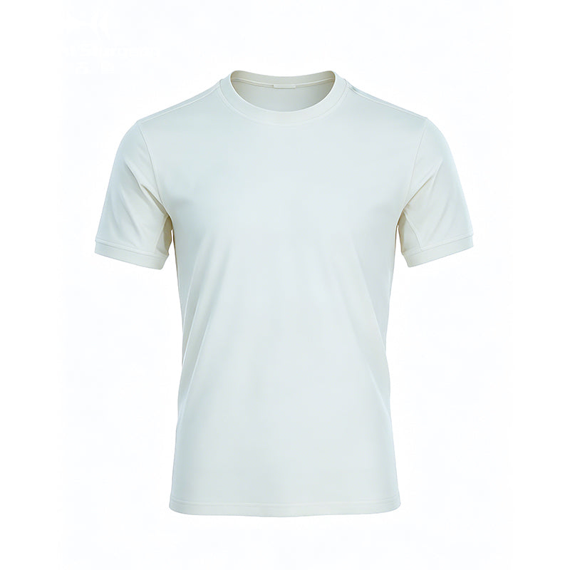 Lightweight tactical T-shirt, light sky white, crew neck, short sleeves