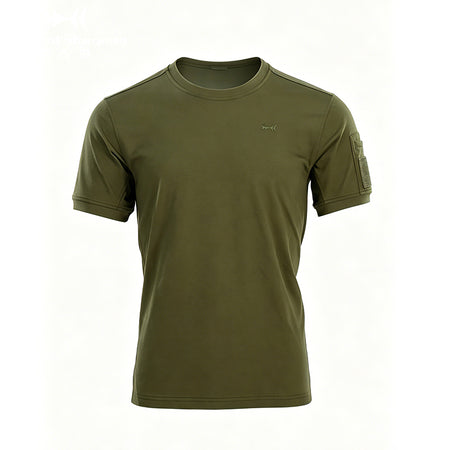 Lightweight tactical T-shirt, olive green, crew neck, short sleeves