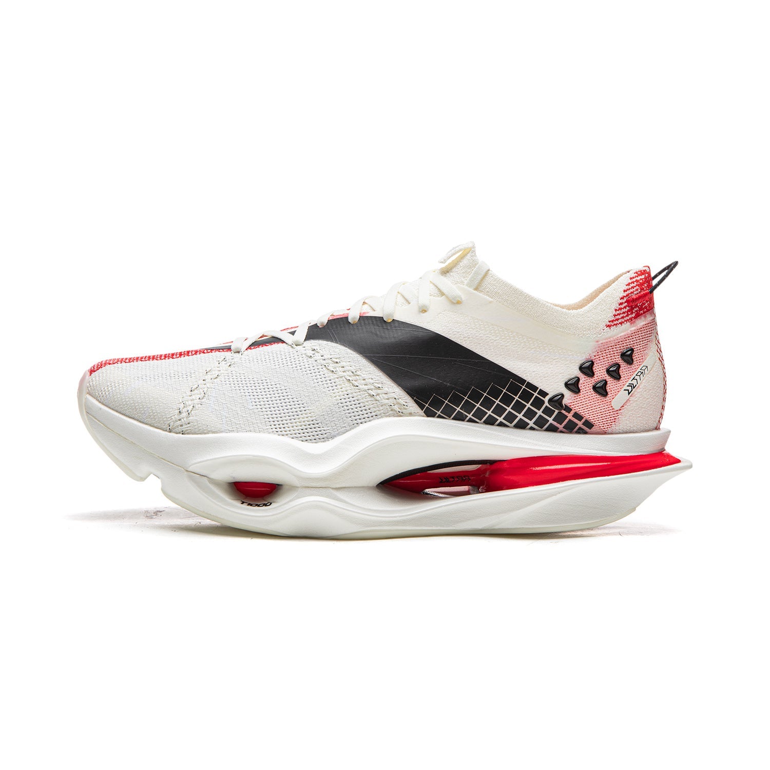 Li Ning Feidian 6 ULTRA Cushioning Slip Resistant Abrasion Resistant Lightweight Rebound Low top Carbon Plate Champagne White